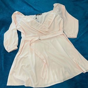 Sz 22 Light Pink BooHoo dress midi dress